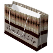 Dekorativ Elegant Gemustert Große Geschenktüte (Vorderseite Schrägansicht)