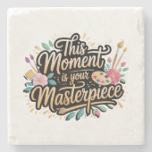 Dekorativ für das Leben Steinuntersetzer (Vorderseite)