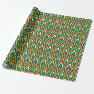 Dekorativ Geometrisch: Nahtloses vintage-abstrakte Geschenkpapier