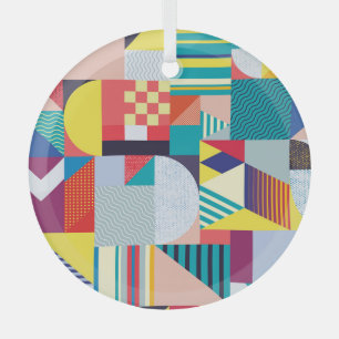 Dekorativ geometrisch: Vintage abstraktes Muster. Ornament Aus Glas