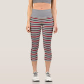 Dekorativ gestreift capri leggings (Vorderseite)