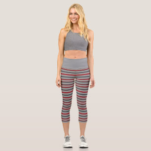 Dekorativ gestreift capri leggings