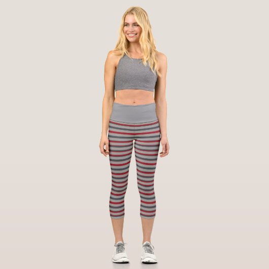 Dekorativ gestreift capri leggings (Vorderseite)