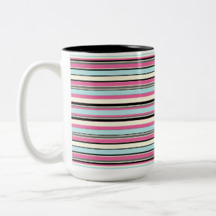 Dekorativ gestreift zweifarbige tasse