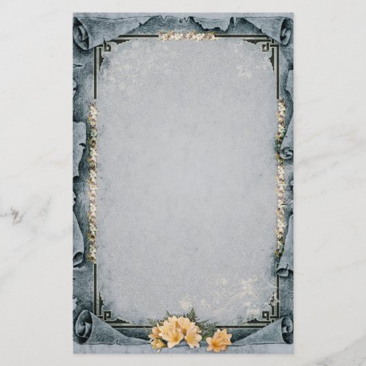 Dekorativ Grau Briefpapier (Vorderseite)