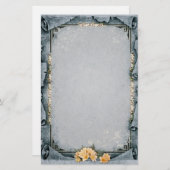 Dekorativ Grau Briefpapier (Vorne/Hinten)