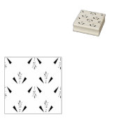 Dekorativ, grau-karkochfarbene Holzkunst Briefmark Gummistempel (Stempel)