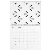 Dekorativ, karkohlegrau kalender (Feb 2027)