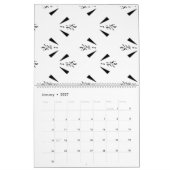 Dekorativ, karkohlegrau kalender (Jan 2027)