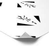 Dekorativ, karkohlegrau poster (Ecke)