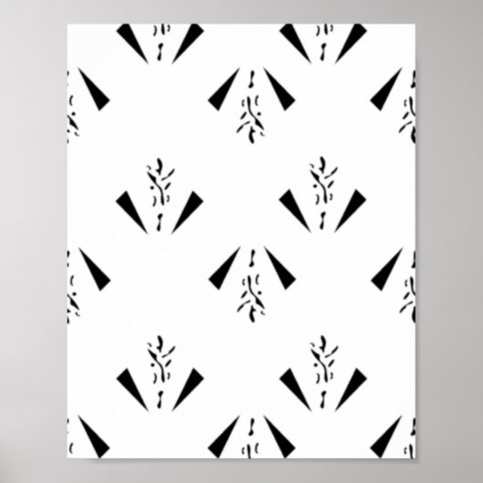 Dekorativ, karkohlegrau poster (Vorne)