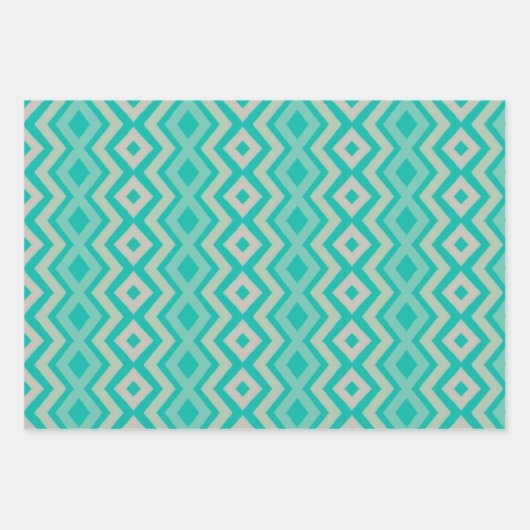 Dekorativ Künstlerisch Gemustert Geschenkpapier Set (Vorderseite 3)