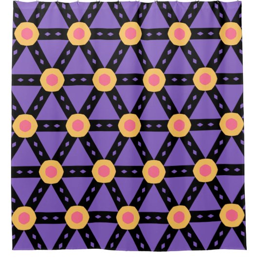 Dekorativ Lila Duschvorhang (Vorderseite)