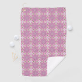 Dekorativ lila gemustert golfhandtuch (Insitu)