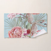 Dekorativ modern und stilvoll Flamingo Blumenblau Badhandtuch Set (Handtuch)