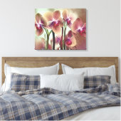 Dekorativ Moderne, stilvolle Orchideen Leinwanddruck (Insitu (Schlafzimmer))