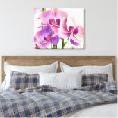 Dekorativ Moderne, stilvolle Orchideen Leinwanddruck (Insitu (Schlafzimmer))