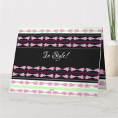 Dekorativ Modernes Blumenmuster Karte (Rückseite)