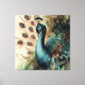 Dekorativ Modernes, stilvolles Pfau Leinwanddruck (Vorderseite)