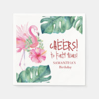Dekorativ rosa Flamingo Papier Napkins