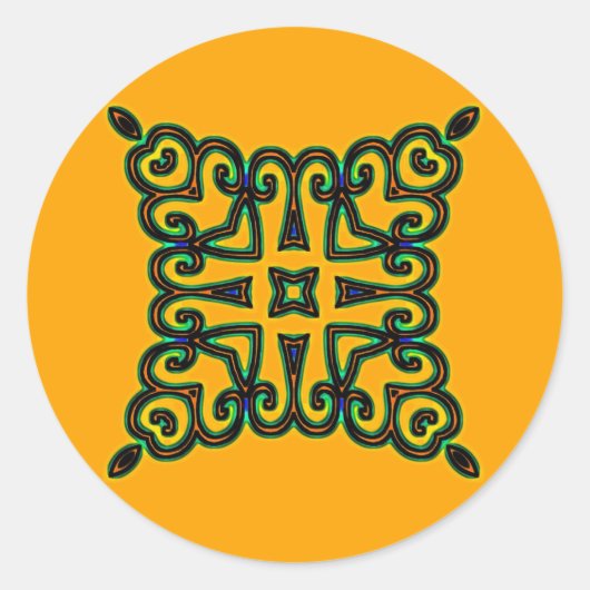 dekorativ runder aufkleber (Vorderseite)