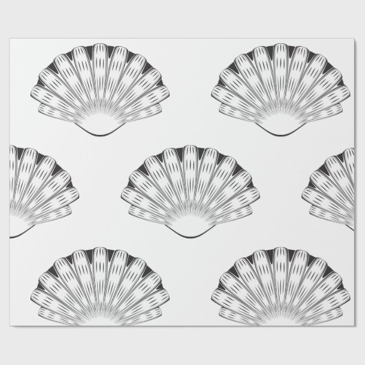 Dekorativ Seashell Geschenkpapier (Flach)