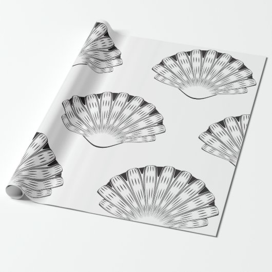 Dekorativ Seashell Geschenkpapier (Ungerollt)