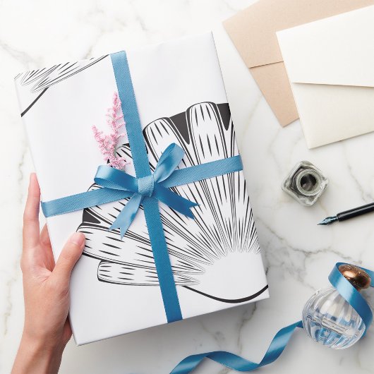 Dekorativ Seashell Geschenkpapier
