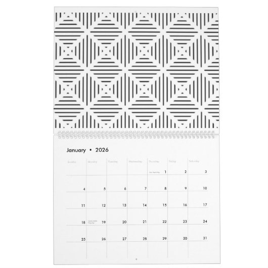 Dekorativ, Seashell Kalender (Jan 2026)