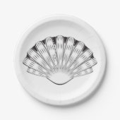 Dekorativ Seashell Pappteller (Vorderseite)