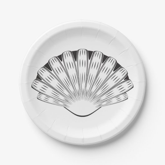 Dekorativ Seashell Pappteller (Vorderseite)