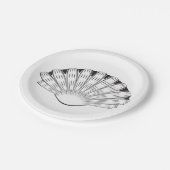 Dekorativ Seashell Pappteller (Schrägansicht)