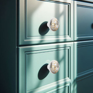 Dekorativ Silber und Gold Metallic Shiny Orb Keramikknauf