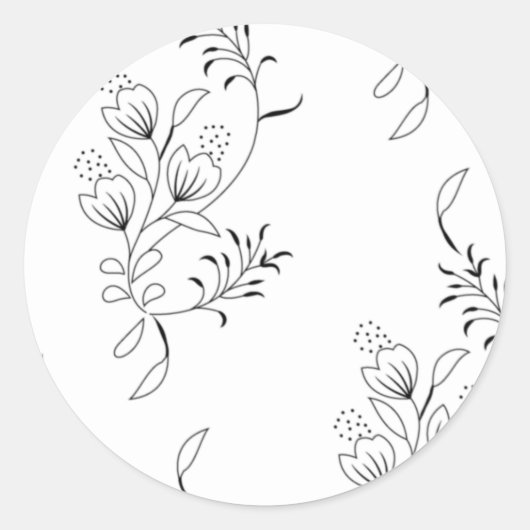 Dekorativ, Soapstone, Bianca Runder Aufkleber (Vorderseite)