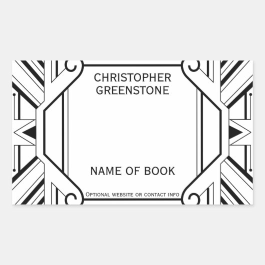 Dekorativ unterschrieben vom Autor Buchzeichen Rechteckiger Aufkleber (Vorderseite)