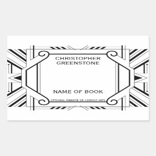 Dekorativ unterschrieben vom Autor Buchzeichen Rechteckiger Aufkleber