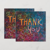 dekorativ verziert abstrakt dankeskarte (Vorne/Hinten)