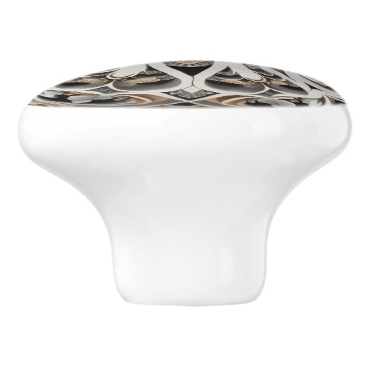 Dekorativ Verzierte Blumenblätter Orgelgrab Keramikknauf (Seitenansicht)