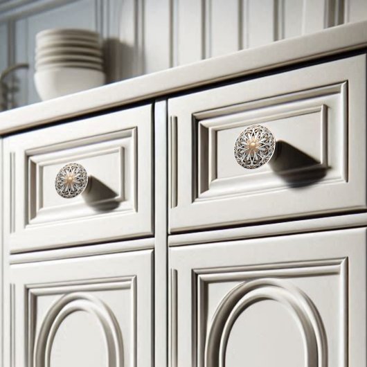 Dekorativ Verzierte Blumenblätter Orgelgrab Keramikknauf