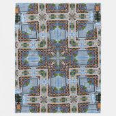 Dekorative 8-Bit-Stadt Land verkleidet Glas Satin Fleecedecke (Vorderseite)