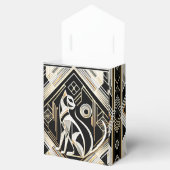 Dekorative Abstrakte Black Cat Cat Cat Cat Gefälli Geschenkschachtel (Geöffnet)