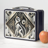 Dekorative Abstrakte Black Cat Metal Lunchbox (Beispiel)