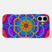 Dekorative abstrakte Blume Case-Mate iPhone Hülle (Rückseite (Horizontal))