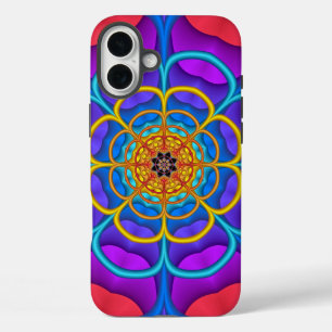 Dekorative abstrakte Blume iPhone 16 Plus Hülle