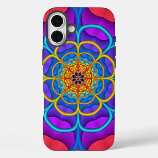 Dekorative abstrakte Blume Case-Mate iPhone Hülle (Rückseite)