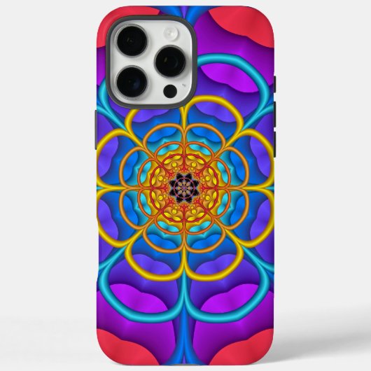 Dekorative abstrakte Blume Case-Mate iPhone Hülle (Rückseite)