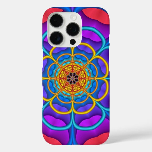 Dekorative abstrakte Blume Case-Mate iPhone Hülle (Rückseite)