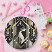 Dekorative Abstrakte Papierplatte der Black Cat Pappteller (Party)