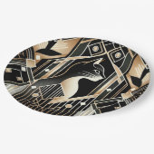 Dekorative Abstrakte Papierplatte der Black Cat Pappteller (Schrägansicht)