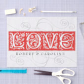 Dekorative Alphabet-Liebe addieren Namen Seidenpapier (Handwerk)